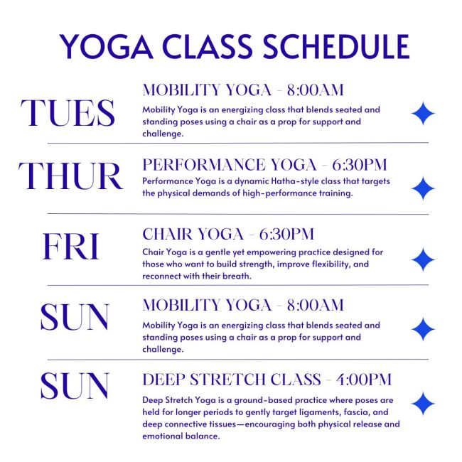 Yoga class schedule instagram Yoga class schedule instagram